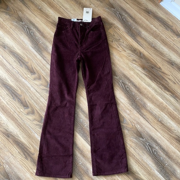 Levi's Pants - Levi’s Ribcage Bootcut Corduroy in Malbec NWT